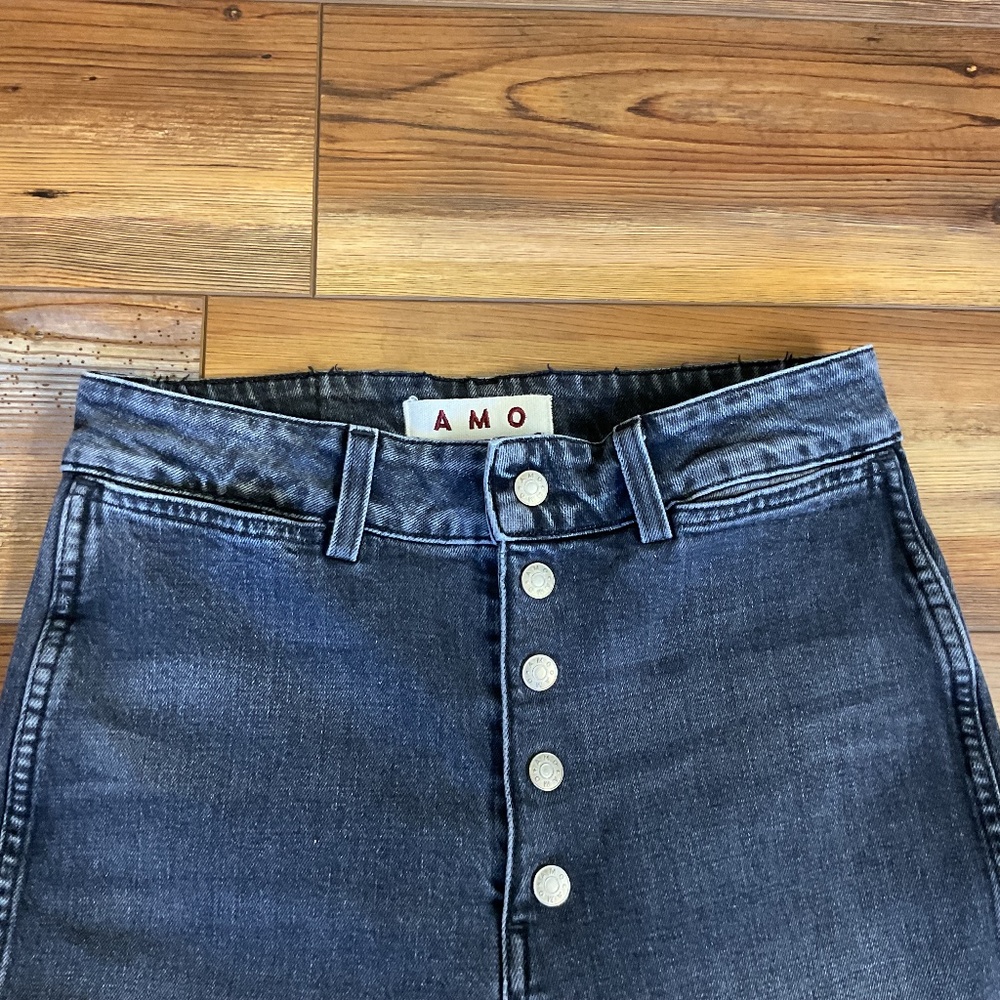 AMO Dark Blue Ankle & Cropped Jeans